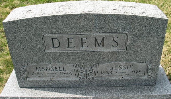 Jessie Deems tombstone