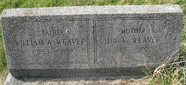 Ida V. Weaver tombstone