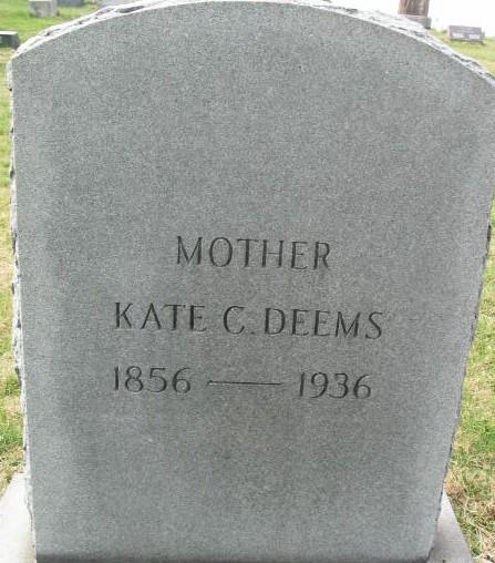 Kate C. Deems tombstone