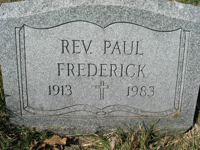 Rev. Paul Frederick tombstone