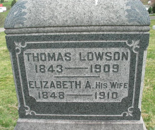 Elizabeth A. Lowson tombstone