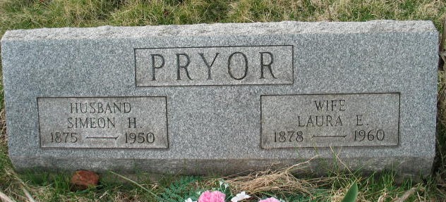 Laura E. Pryor tombstone