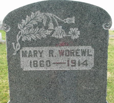 Mary R. Worewl tombstone