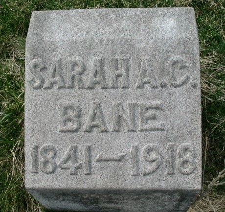 Sarah A. C. Bane tombstone