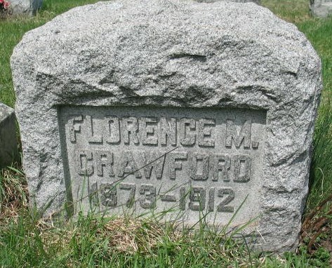 Florence M. Crawford tombstone