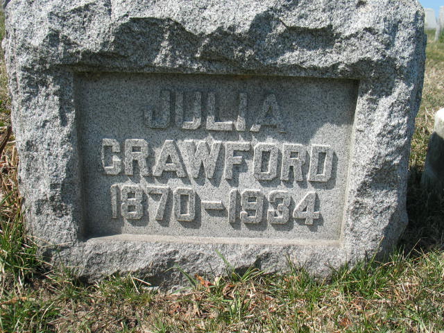 Julia Crawford tombstone