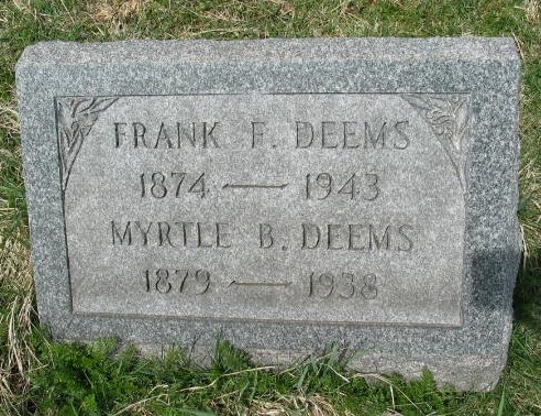 Myrtle B. Deems tombstone