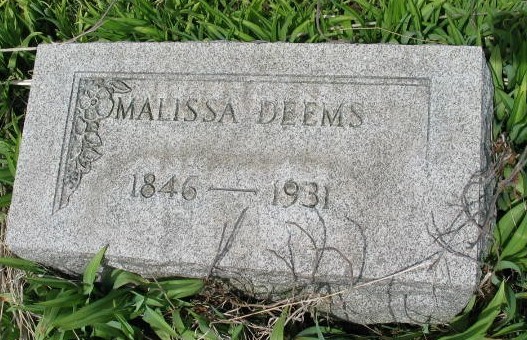 Malissa Deems tombstone