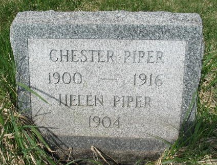 Helen Piper tombstone