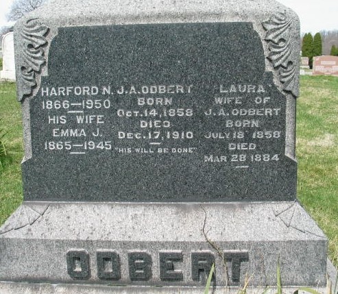 Emma J. Odbert tombstone