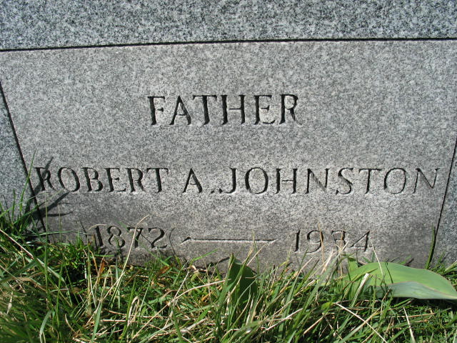 Robert A. Johnston tombstone