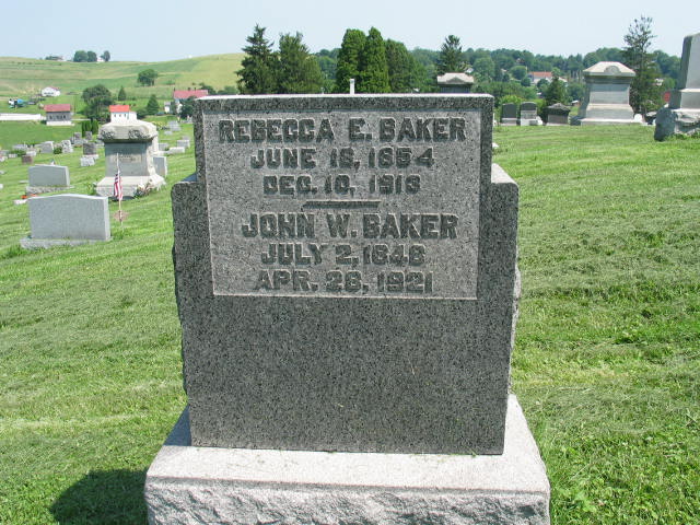 Rebecca E. Baker tombstone