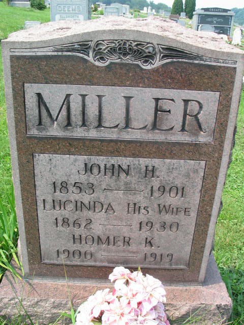 John H., Lucinda , Homer K. Miller