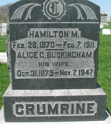 Hamilton M. and Alice C Buckingham Crumrine