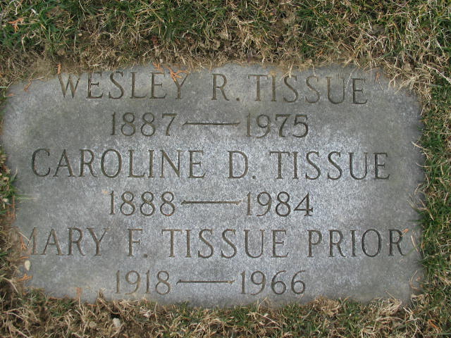Wesley R. Tissue, Caroline D. Tissue, Mary F. Tissue Prior