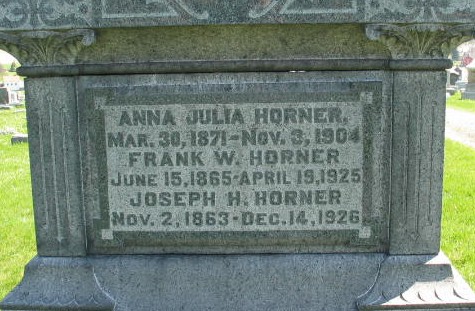 Anna Julia, Frank W. Joseph H. Horner