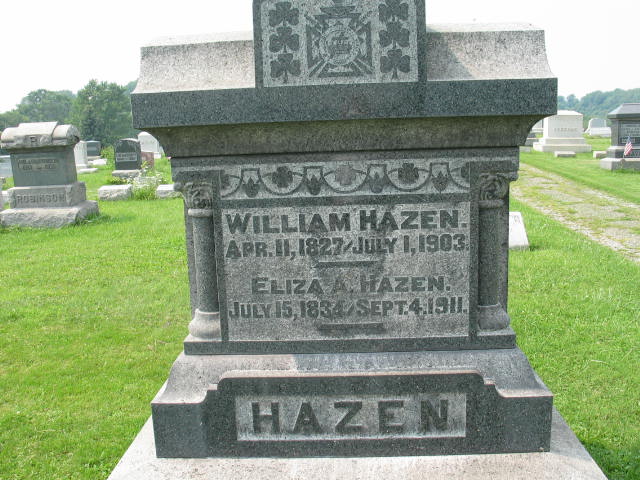 William and Eliza A Hazen