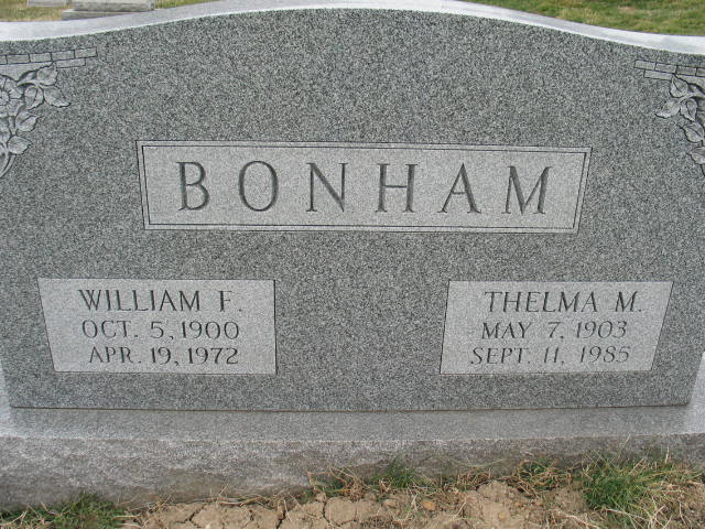 William F. and Thelma M. Bonham