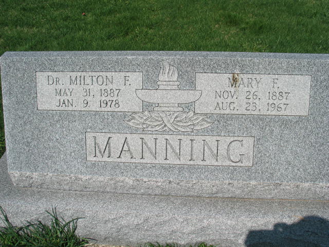 Dr. Milton F. Manning and Mary F. Manning