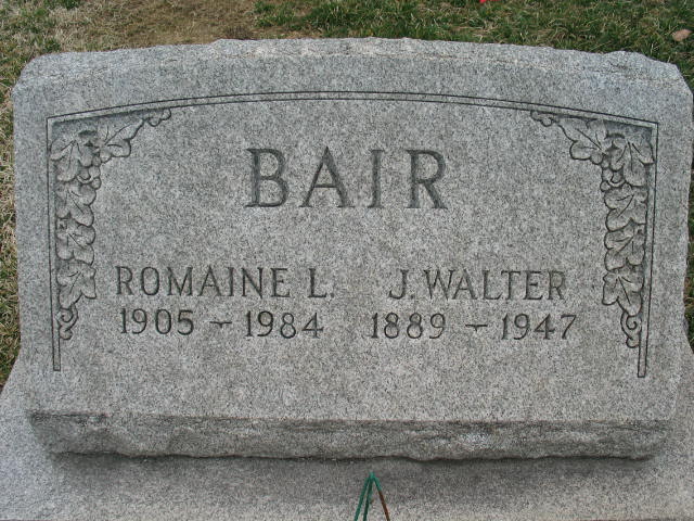 Romaine L. and J. Walter Bair