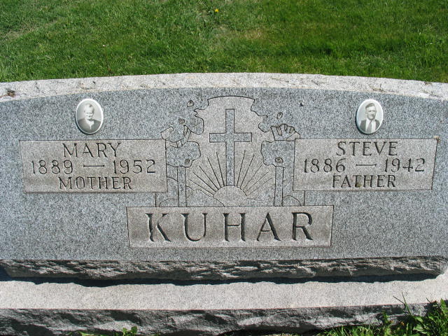 Mary and Stevve Kuhar tombstone