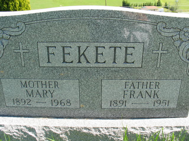 Mary and Frank Fekete tombstone