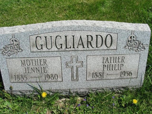 Jennie and Philip Gugliardo tombstone