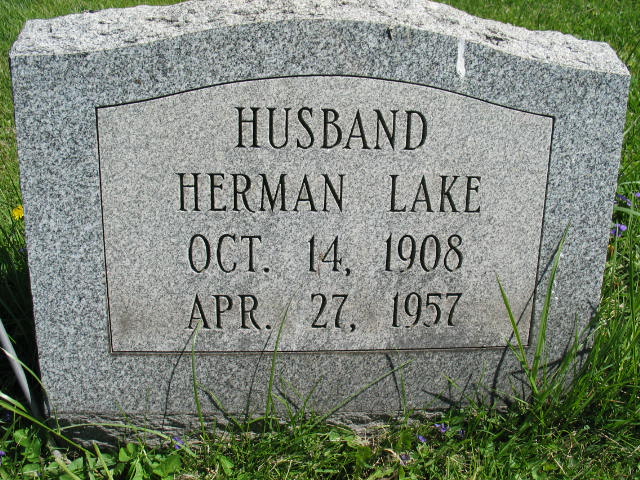 Herman Lake tombstone