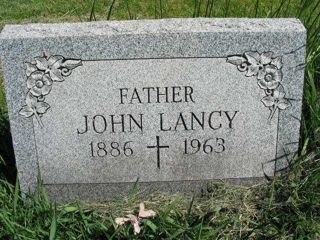 John Lancy tombstone