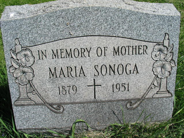 Maria Sonoga tombstone