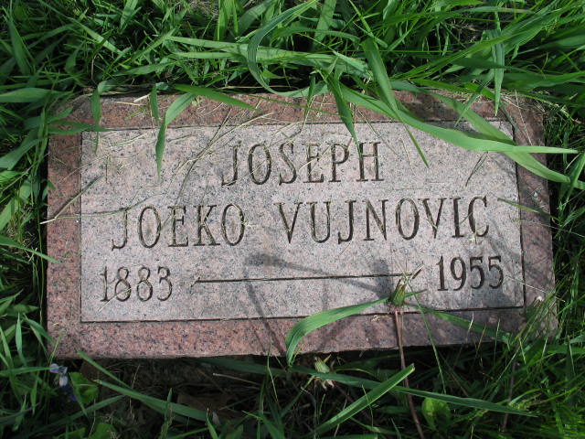 Joseph Joeko Vujnovic tombstone