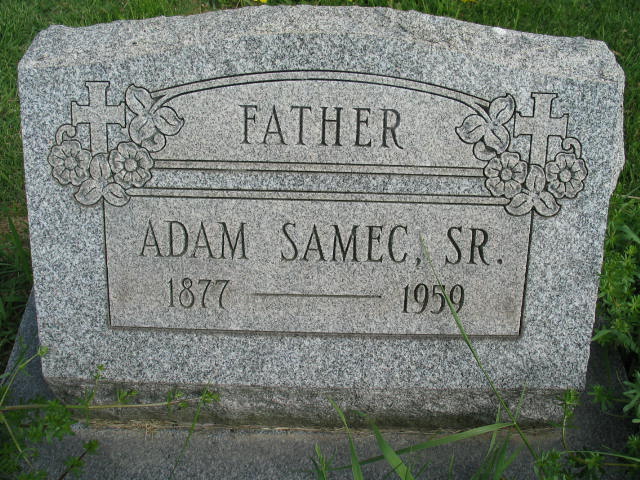 Adam Samec Sr. tombstone