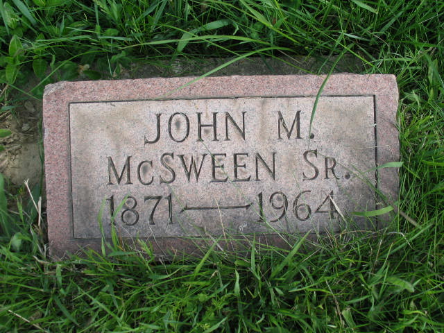 John M . McSween Sr. tombstone