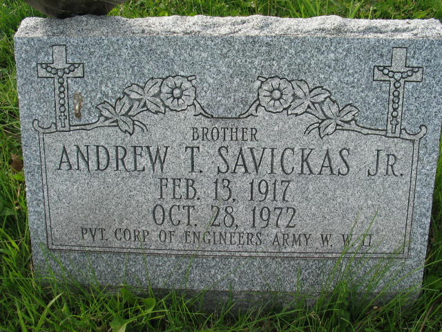 Andrew T. Savickas Jr. tombstone