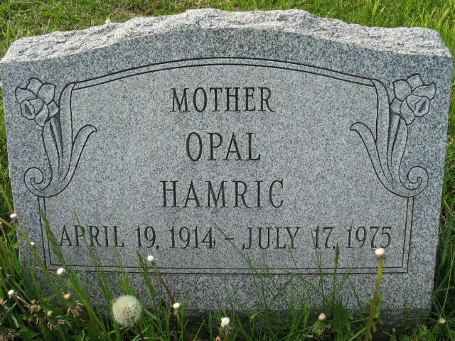 Opal Hamric tombstone