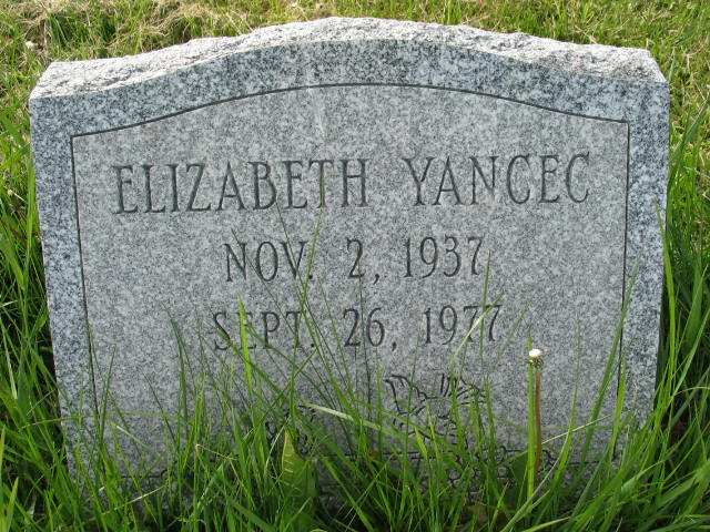 Elizabeth Yancec tombstone