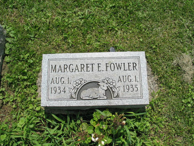 Margaret E. Fowler tombstone