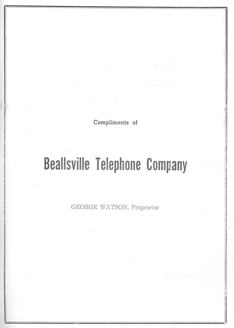 Beallsville Cemetery Centennial program page 71
