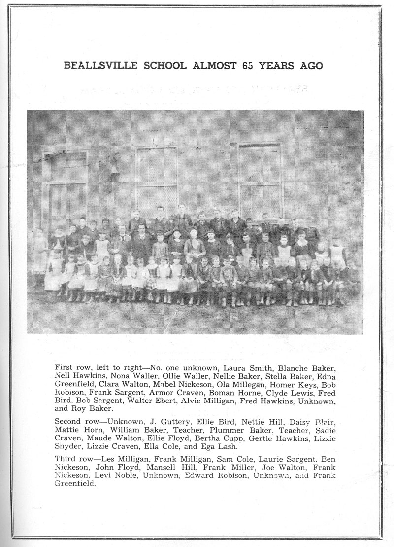 Beallsville Cemetery Centennial program page 79