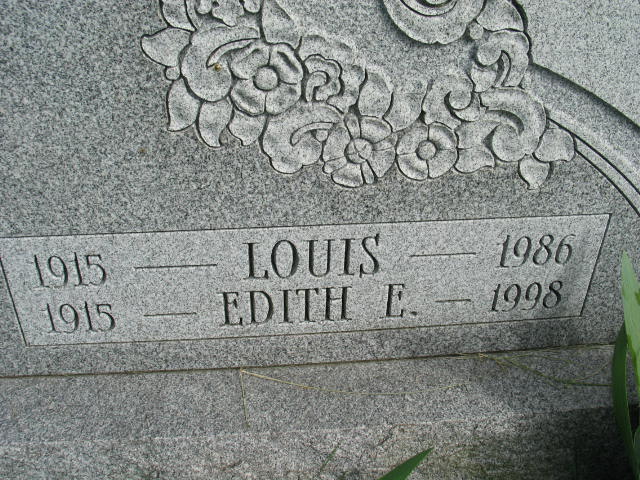 Louis and Edith E. Yemiolo tombstone