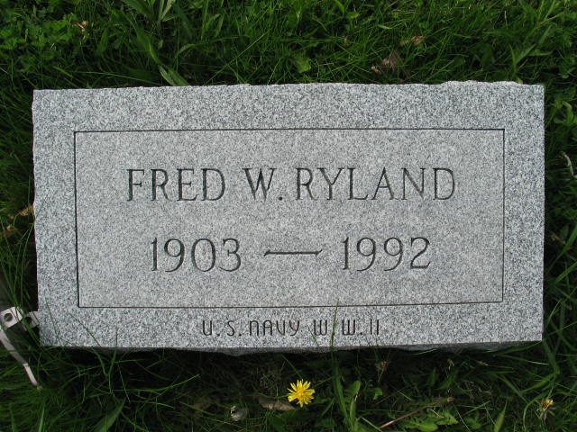 Fred W. Ryland tombstone
