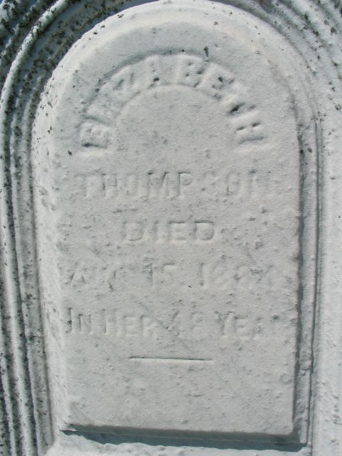 Elizabeth Thompson tombstone