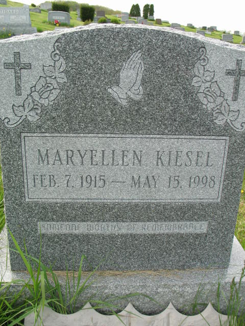 Mary Ellen Kiesel tombstone