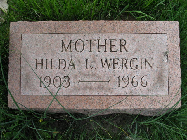 Hilda L. Wergin tombstone