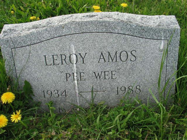 Leroy "Pee Wee" Amos tombstone