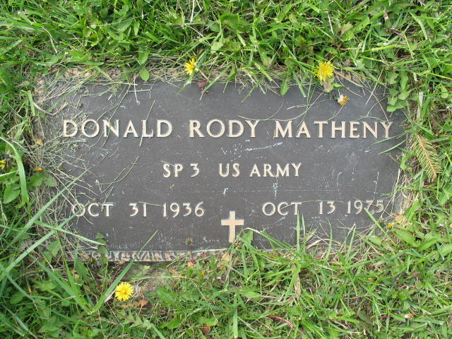 Donald Rody Matheny tombstone