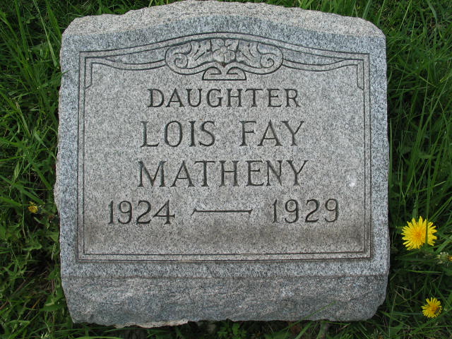 Lois Fay Matheny tombstone