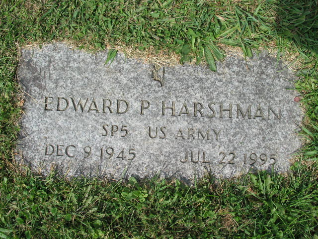 Edward P Harshman tombstone