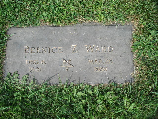 Bernice Z. Ward Tombstone
