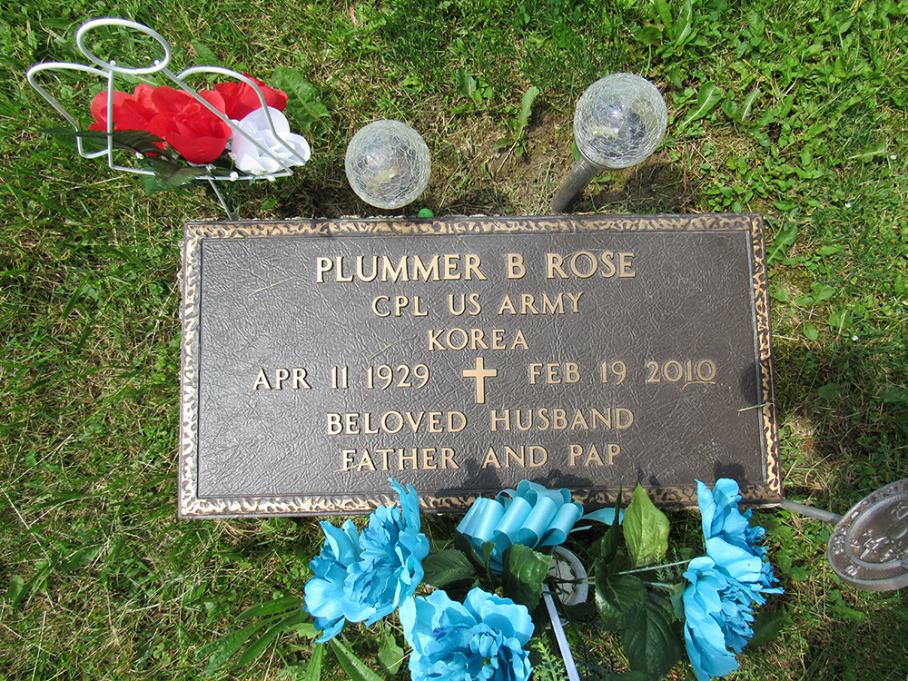 Plummer B. Rose tombstone